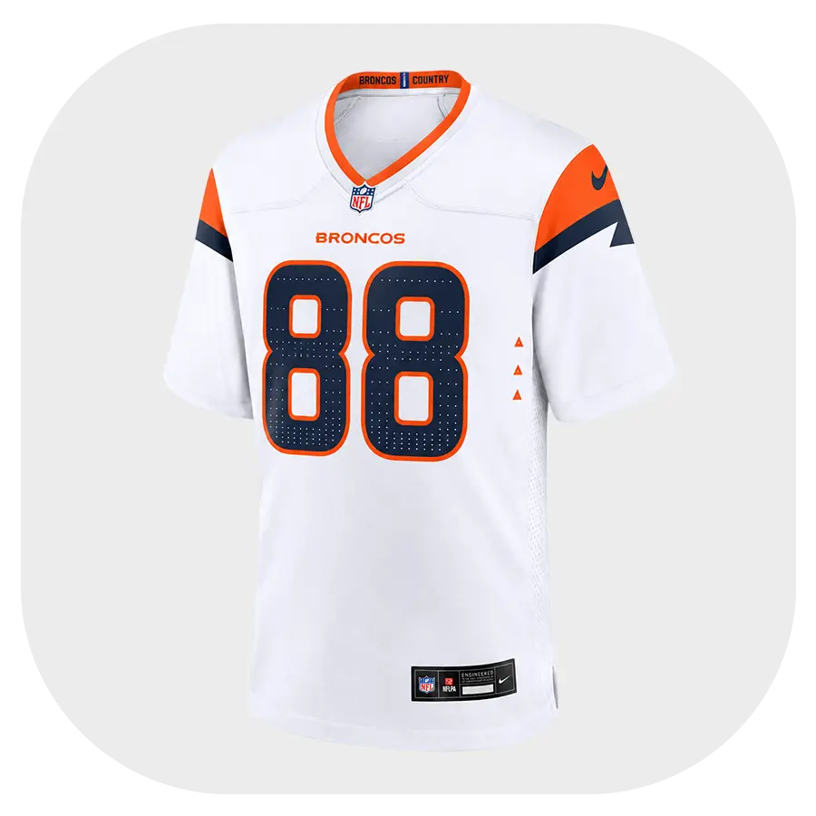Demaryius Thomas Broncos Game White Jersey - Front Look