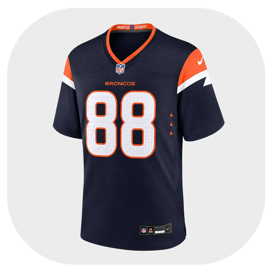 Demaryius Thomas Broncos Navy Game Jersey - Front Look