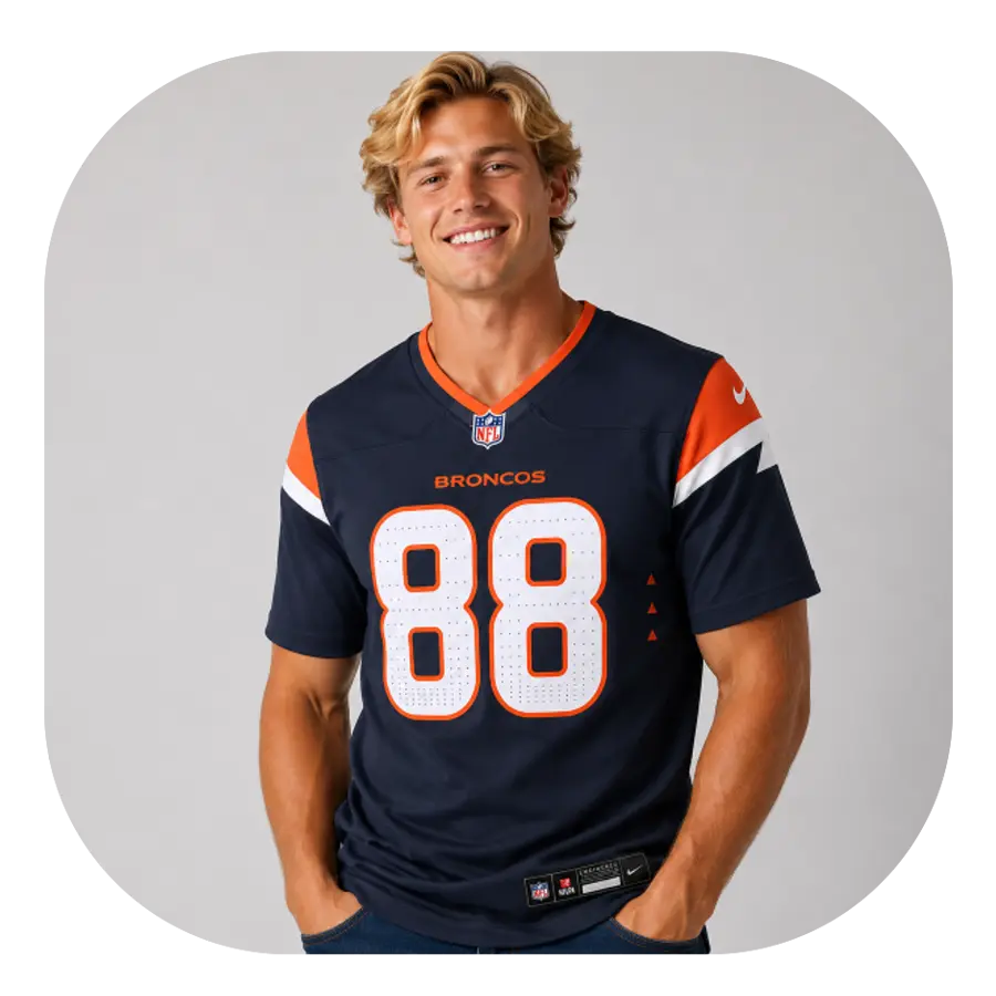 Demaryius Thomas Broncos Navy Game Jersey - Look