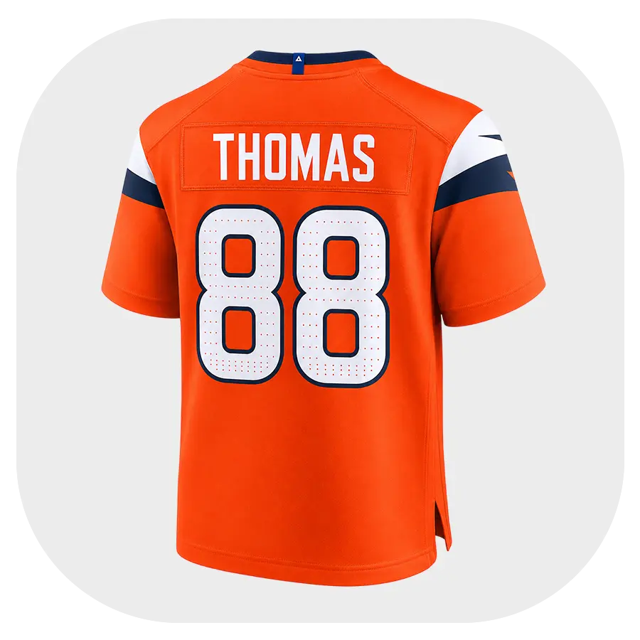 Demaryius Thomas Broncos Team Orange Game Jersey - Back Look