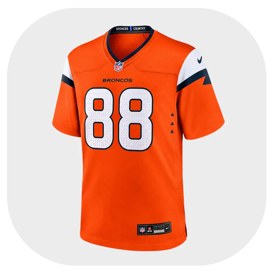 Demaryius Thomas Broncos Team Orange Game Jersey - Front Look