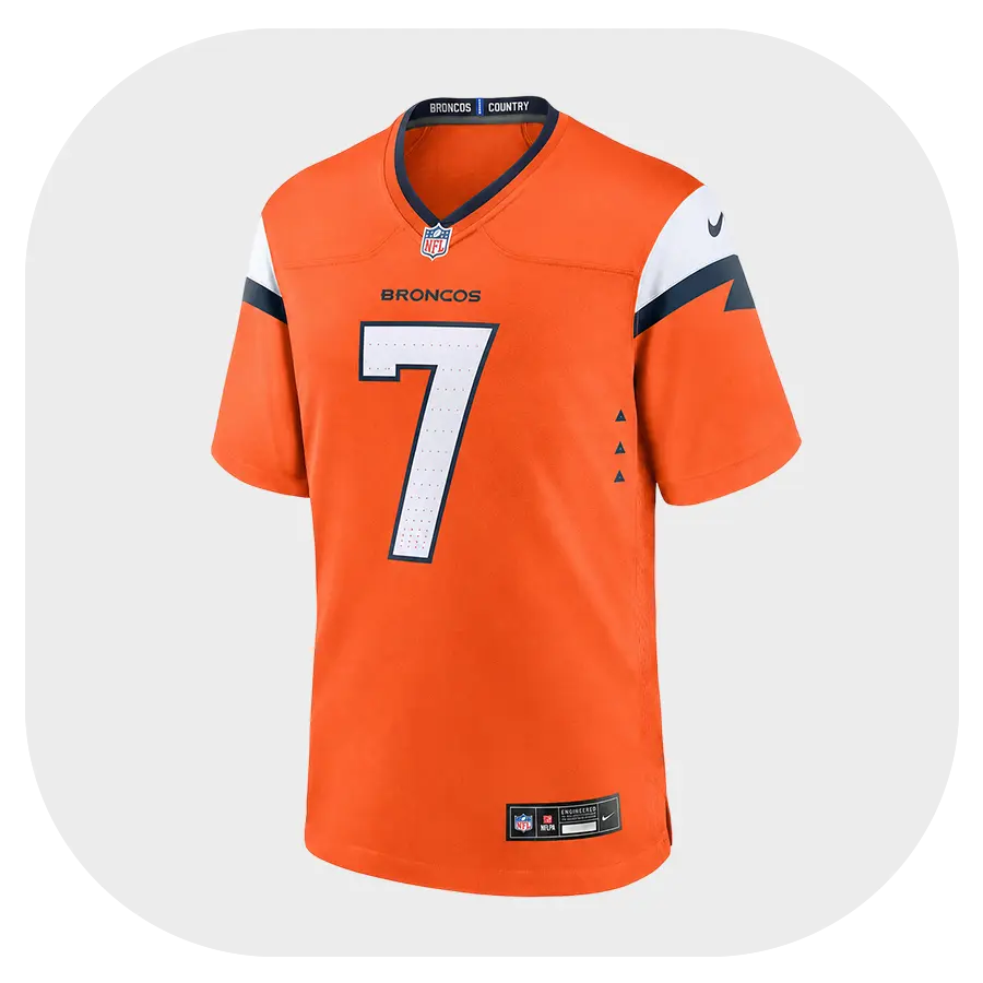Front Look For Craig Morton Orange Broncos Team Game Jersey