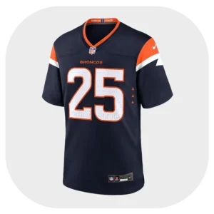 Haven Moses Navy Broncos Game Jersey