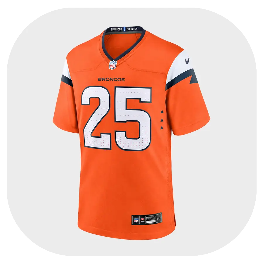 Front Look For Haven Moses Broncos Team Orange Jersey
