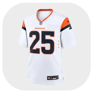 Haven Moses White Broncos Team Game Jersey