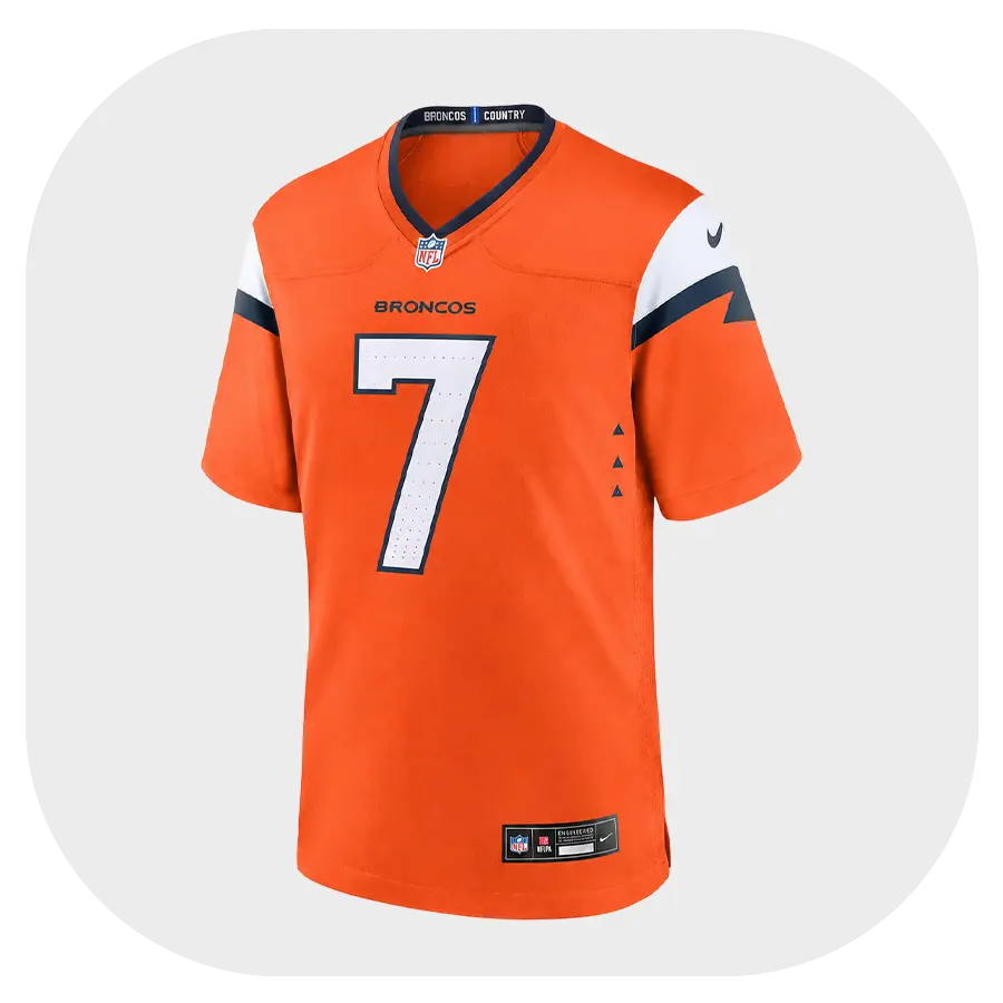 John Elway Orange Broncos Fan Game Jersey - Front Look