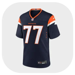 Karl Mecklenburg Navy Broncos Game Jersey