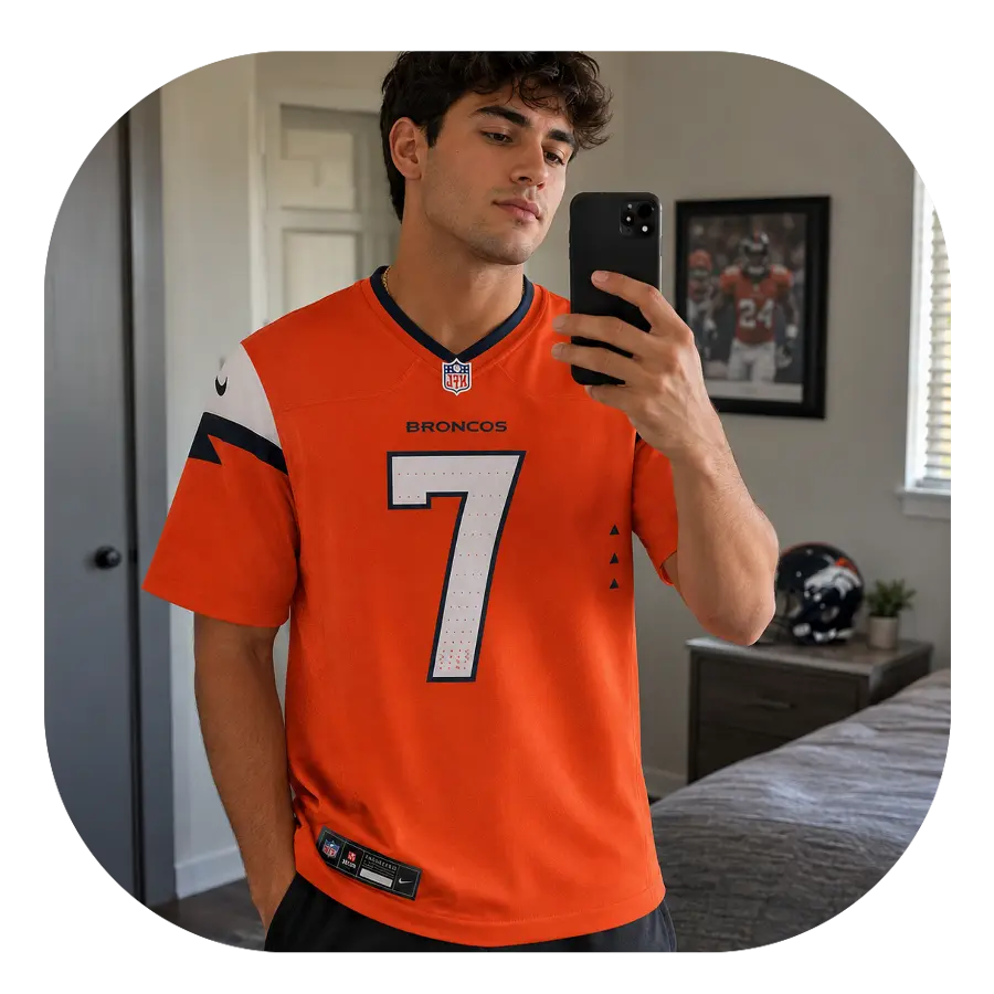 Look For Craig Morton Orange Broncos Team Game Jersey