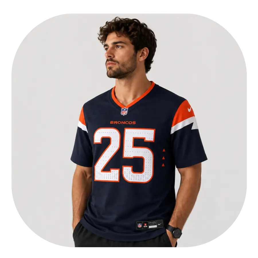 Look For Haven Moses Navy Broncos Game Jersey