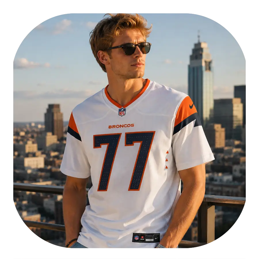 Lyle Alzado White Broncos Game Jersey . Look