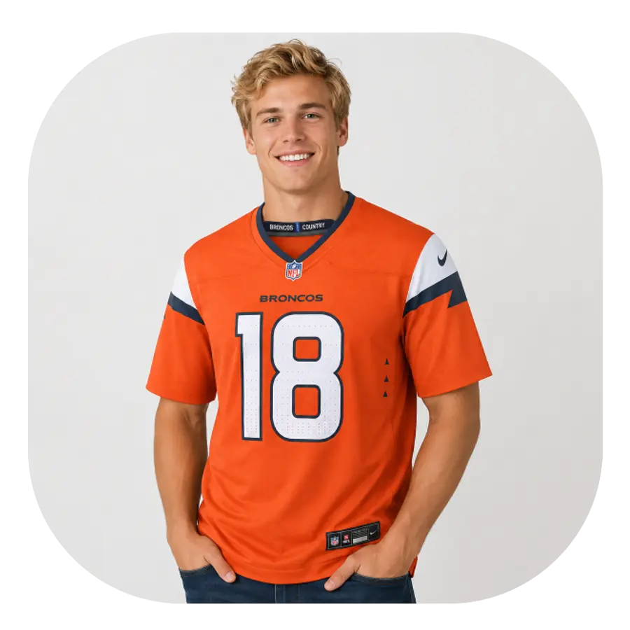Peyton Manning Broncos Team Orange Game Jersey - Look
