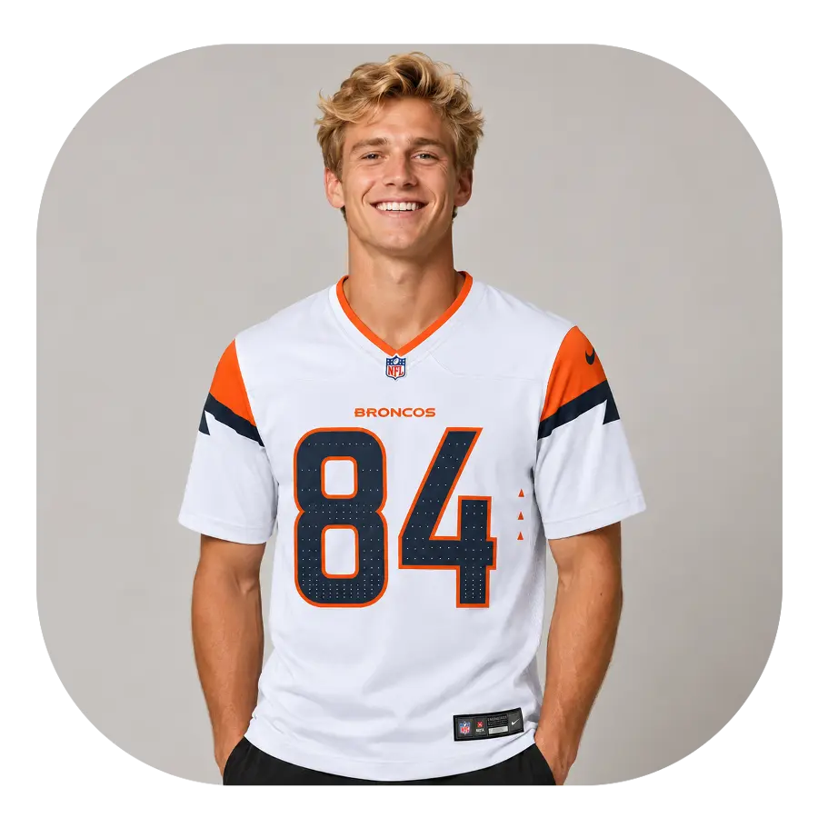 Shannon Sharpe Broncos Game White Jersey - Look