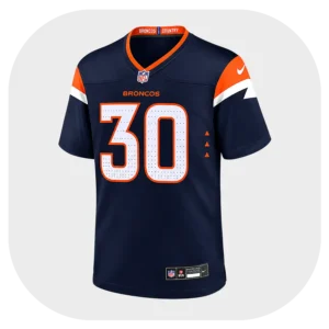 Terrell Davis Broncos Game Navy Jersey