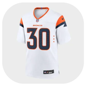 Terrell Davis Broncos Team Game White Jersey