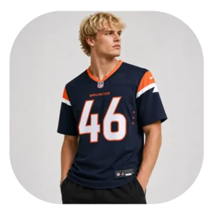 Adam Prentice Broncos Navy Game Jersey Look