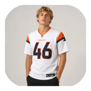 Adam Prentice White Broncos Game Jersey Look