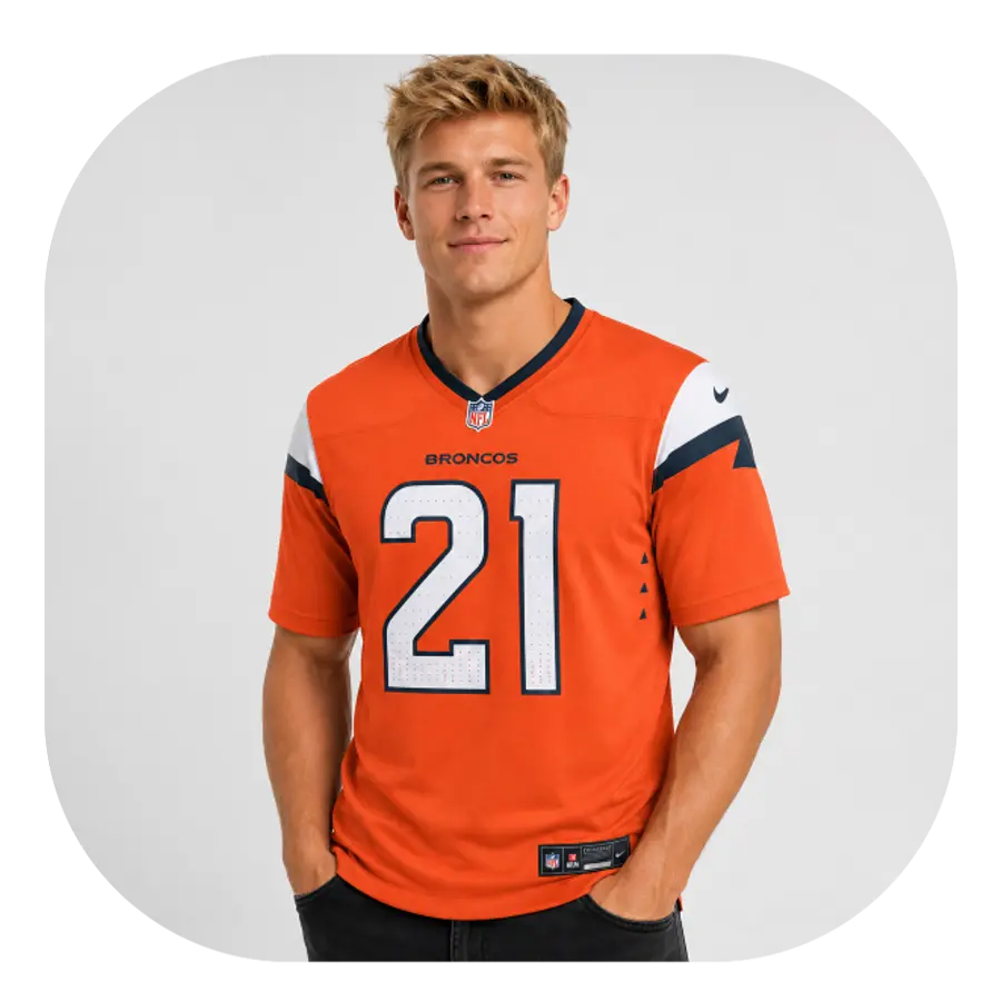 Aqib Talib Broncos Team Orange Game Jersey - Look