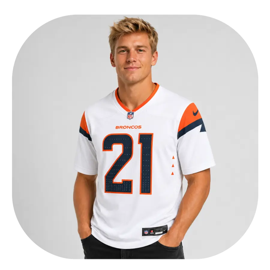 Aqib Talib Broncos White Game Jersey - Look