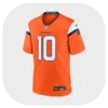 Bo Nix Broncos Team Orange Game Jersey Front Look