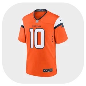 Bo Nix Broncos Team Orange Game Jersey