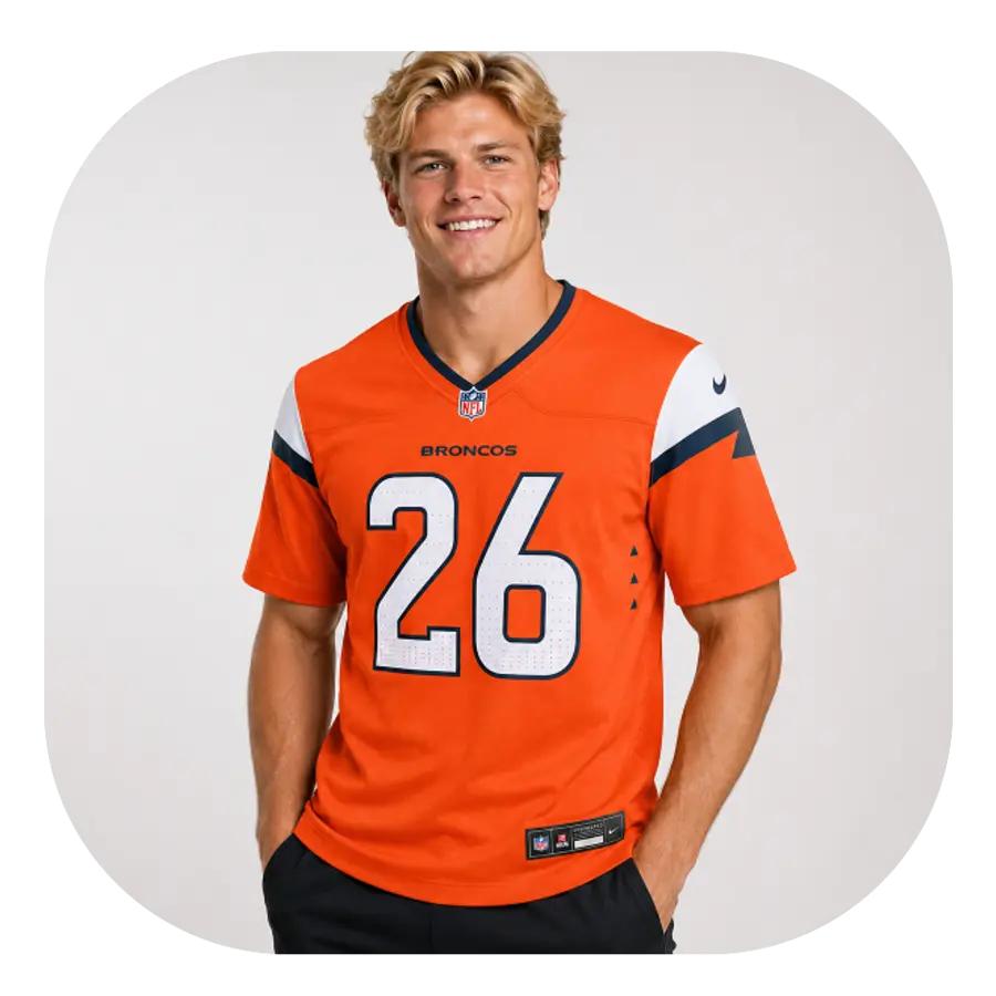 Clinton Portis Orange Broncos Game Jersey - Look