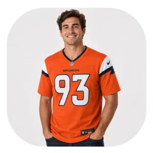 D.J. Jones Broncos Team Orange Game Jersey Look
