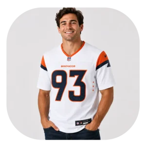 D.J. Jones Broncos White Game Jersey Look