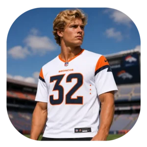 Dane Key Broncos Team White Game Jersey Look