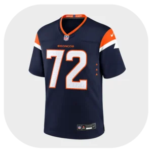 Garett Bolles Game Broncos Navy Jersey