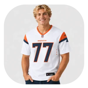 Guinn Meinerz Broncos White Game Jersey Look