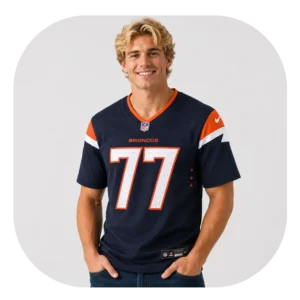Guinn Meinerz Navy Broncos Game Jersey Look