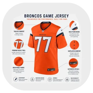 Guinn Meinerz Orange Broncos Fan Game Jersey Details