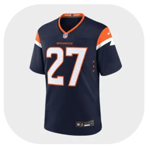 J.K. Dobbins Broncos Navy Game Jersey