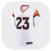 Jahdae Barron Broncos White Game Jersey