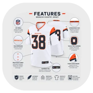 Jaleel Mclaughlin Broncos White Game Jersey Details