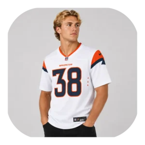 Jaleel Mclaughlin Broncos White Game Jersey Look