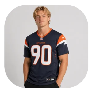 Jordan Miller Broncos Navy Game Jersey Look