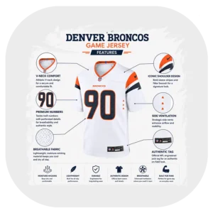 Jordan Miller Broncos White Team Jersey Details