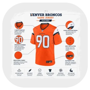 Jordan Miller Orange Broncos Game Jersey Details