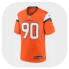 Jordan Miller Orange Broncos Game Jersey Front Look