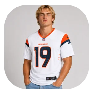 Marvin Mims Jr Broncos White Game Jersey Look