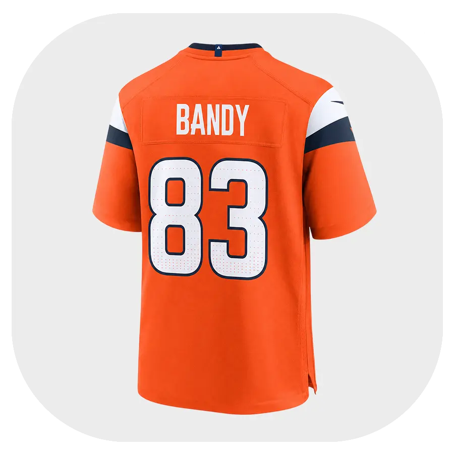 Michael Bandy Broncos Team Orange Game Jersey - Back Look