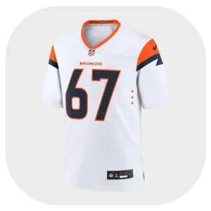 Michael Deiter Broncos White Game Jersey