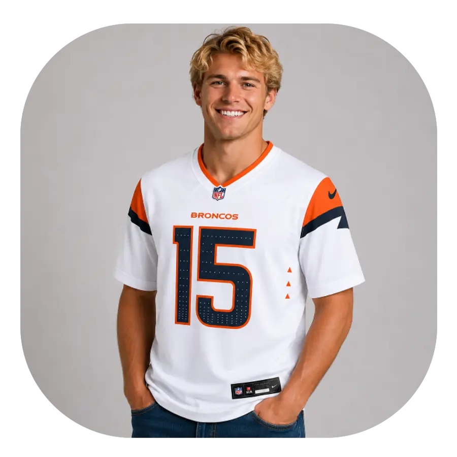 Nik Bonitto Broncos Game White Jersey - Look