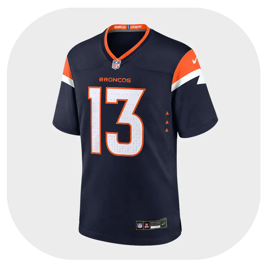 Pat Bryant Broncos Navy Game Jersey 1