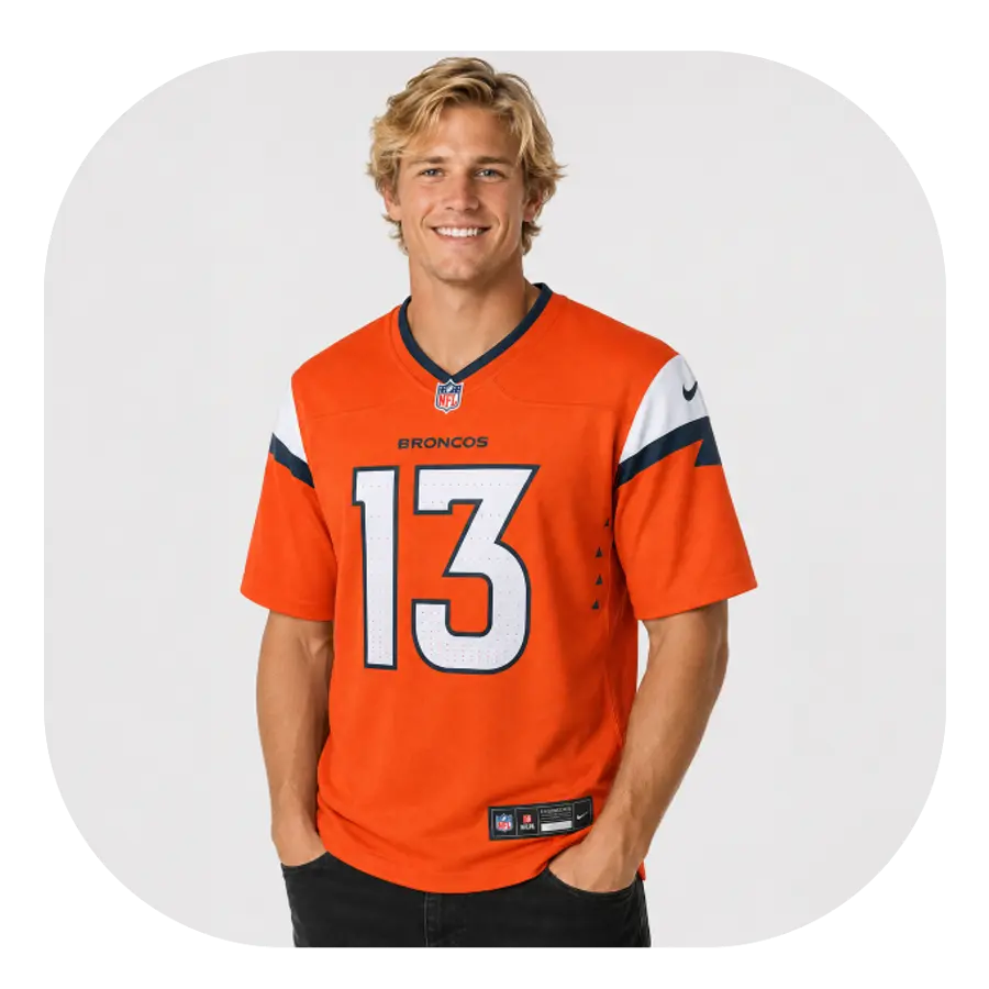 Pat Bryant Broncos Team Orange Game Jersey 4