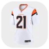 Riley Moss Broncos White Game Jersey Front Look