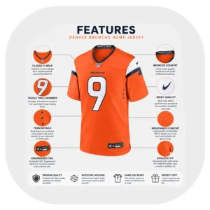 Talanoa Hufanga Broncos Orange Game Jersey Details