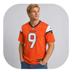 Talanoa Hufanga Broncos Orange Game Jersey Look