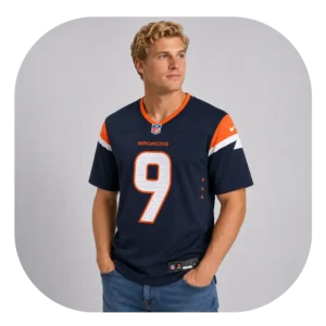 Talanoa Hufanga Navy Broncos Game Jersey Look